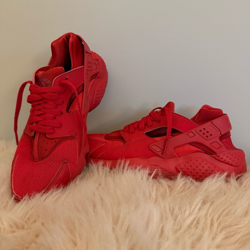 Nike Red Huarache Sneakers, Size 7. Used- Read Description!